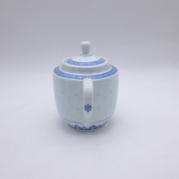 Vintage Unused Blue & White Ceramic Teapot - Picture 6 of 11